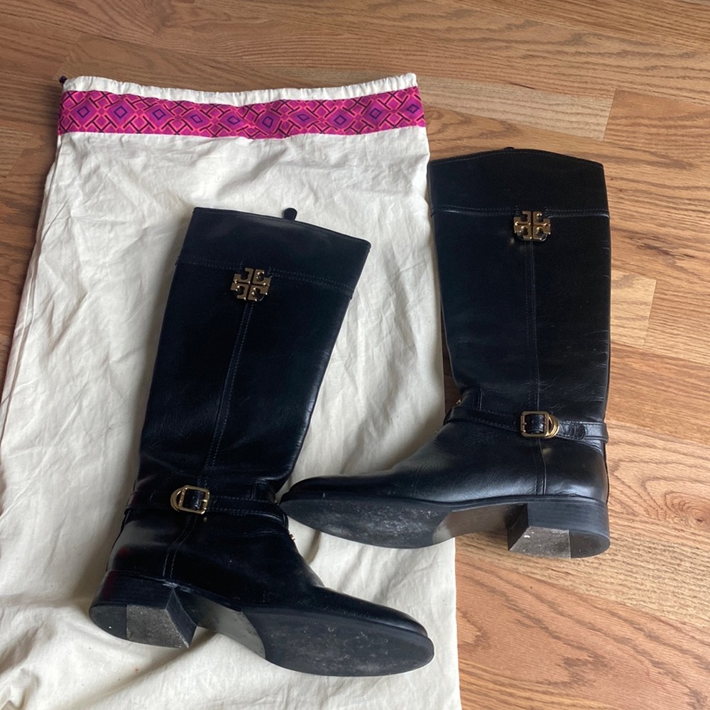 Tory Burch black leather boots